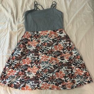Pact Striped and Floral Dress